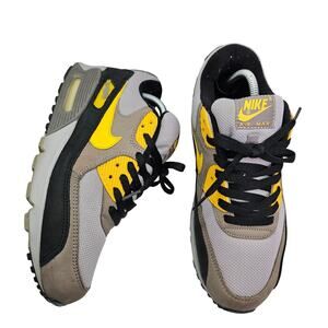 2007 Nike Air Max 90 Maize Yellow Medium Grey Mens 9.5 Sneakers (with midsoles)